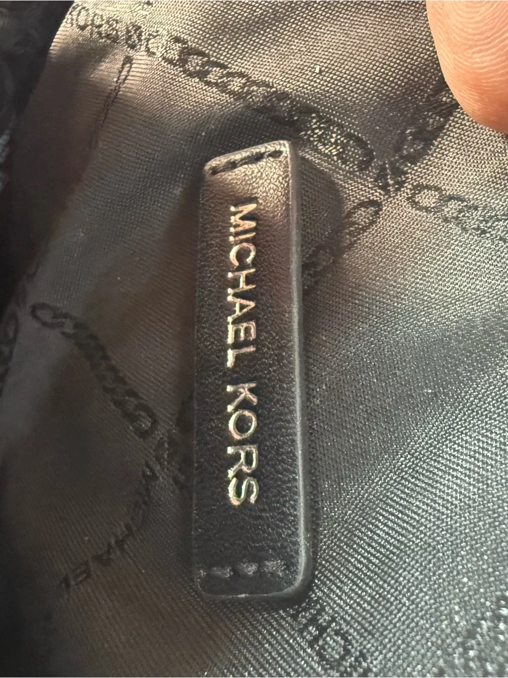 Michael Kors Black Pebbled Leather Crossbody with Chain Strap
